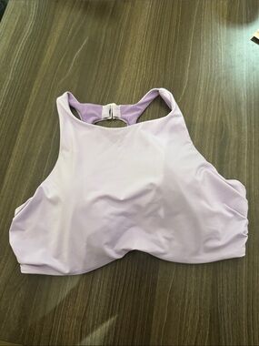 Athleta High-Neck Lilac Bikini Top, 36D /DD, New no tags